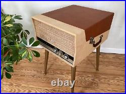 Vtg 50s Admiral Tube Stereo Record Player Consolette Mid Century Modern Jimmy O