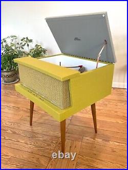 Vtg 50s Symphonic Tube Record Player Console Mid Century Modern Restored Jimmy O