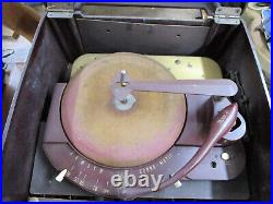 Vtg 50s Zenith Cobra Matic Bakelite AM Radio Phonograph Record Player