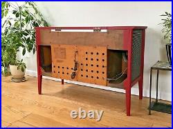 Vtg 60s GE Mid Century Modern Stereo Console Tube Amplifier Record Player Radio