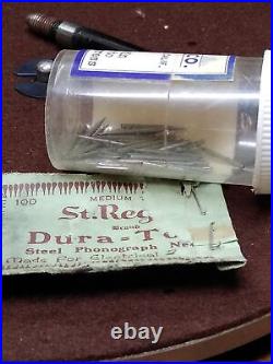 Vtg Antique Sonora Hand Crank Record Player Portable Victrola Phonograph 15x12