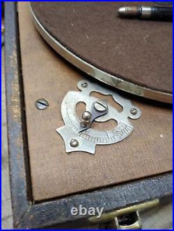 Vtg Antique Sonora Hand Crank Record Player Portable Victrola Phonograph 15x12