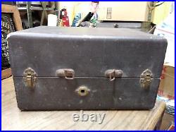 Vtg Antique Sonora Hand Crank Record Player Portable Victrola Phonograph 15x12