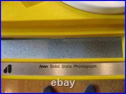 Vtg Arvin Solid State Psychedelic Blue & Yellow Phonograph Record Player ASIS