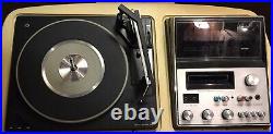 Vtg Brother Stereophonic Primus II AM/FM 8 Track tape record player With Stand