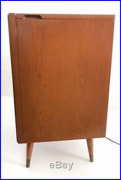 Vtg MCM Zenith Record Player Console Cabinet Extended HiFi Stereo AM/FM Tuner