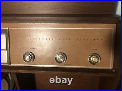 Vtg MId Century Modern Zenith Stereo Cabinet AM/FM Phonograph Record Player Legs