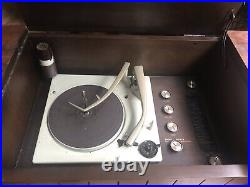 Vtg Mid-Century GE Hi-Fi Record Radio Console RC3110A Record Player Works NICE