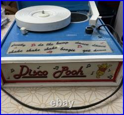 WINNIE THE POO RECORD PLAYER DISCO POO LIGHTS UP FROM SEARS 60's-70's Works