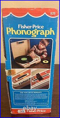 WORKING 1978 VINTAGE FisherPrice #825 Phonograph Record Player & Original Box