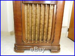 WORKING Antique Philco 1941 41-608 Console Tube SW Radio & Phono Record Player