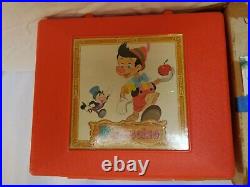 Walt Disney's Pinocchio Phonograph with Built-In Carrying Case Record Player
