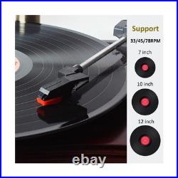 Wooden Vintage Gramophone Record Player, Retro Phonograph Record Players, 3 S