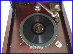 Working Antique Brunswick Balke & Collender Phonograph Record Player 60 records