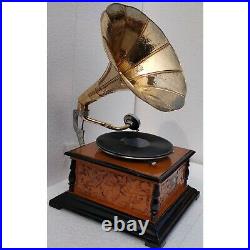 Working Antique Gramophone Player Original Vintage Phonograph Record Player Working Antique Gramophone Player Original Vintage Phonograph Record Player