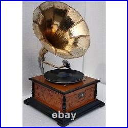 Working Antique Gramophone Player Original Vintage Phonograph Record Player Working Antique Gramophone Player Original Vintage Phonograph Record Player