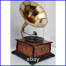 Working Antique Gramophone Player Original Vintage Phonograph Record Player Working Antique Gramophone Player Original Vintage Phonograph Record Player
