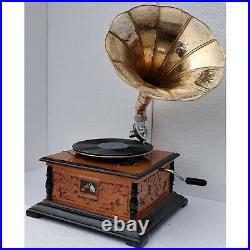 Working Antique Gramophone Player Original Vintage Phonograph Record Player Working Antique Gramophone Player Original Vintage Phonograph Record Player