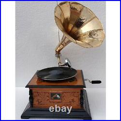 Working Antique Gramophone Player Original Vintage Phonograph Record Player Working Antique Gramophone Player Original Vintage Phonograph Record Player