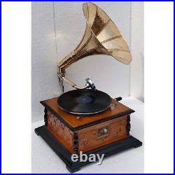 Working Antique Gramophone Player Original Vintage Phonograph Record Player Working Antique Gramophone Player Original Vintage Phonograph Record Player