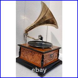 Working Antique Gramophone Player Original Vintage Phonograph Record Player Working Antique Gramophone Player Original Vintage Phonograph Record Player