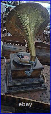 Working Antique win-up record player Vinayl Recorder HMV Gramophone Phonograph