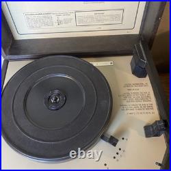 Works! Califone 1420K 1400 Series Record Player Portable Vinyl Turntable Video