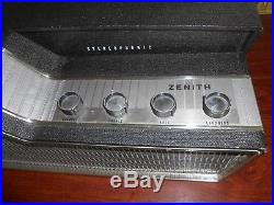 Zenith Stereophonic 5 Speaker Hi Fi Record Player Portable Tube 4 Restoration